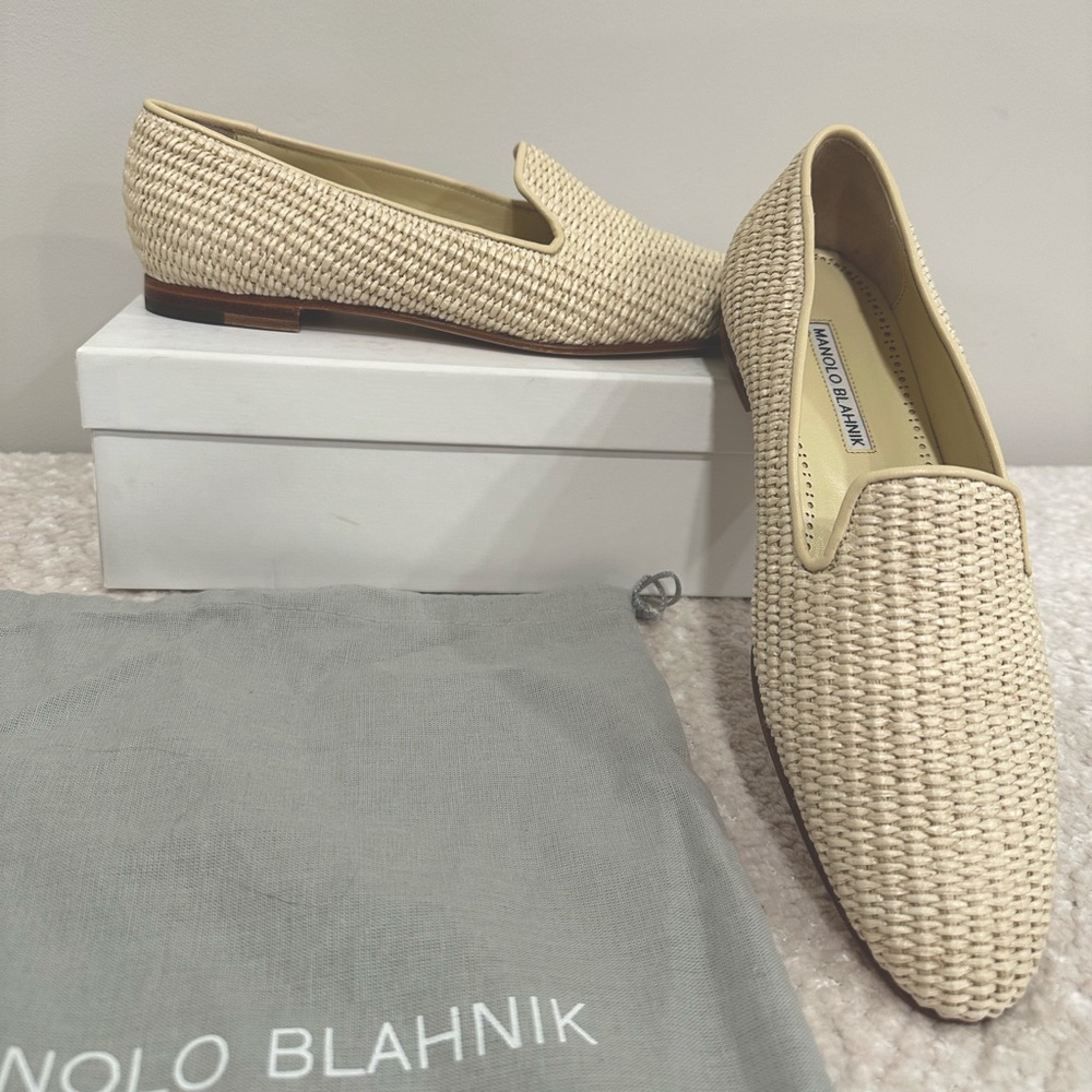 Manolo Blahnik Dipla Raffia 39.5